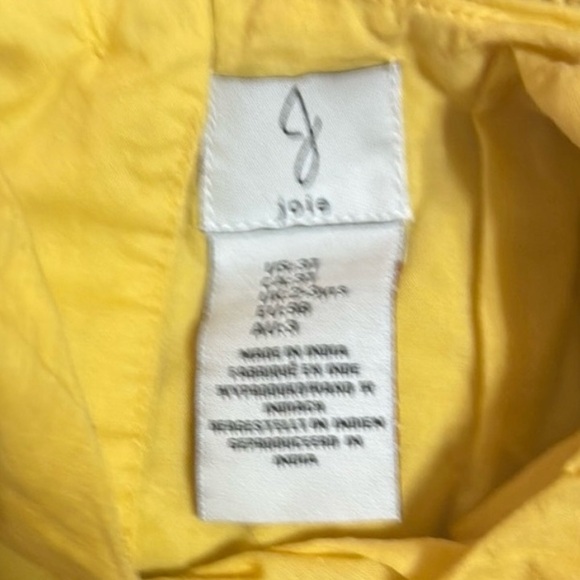 Joie Yellow Lace Trim Ruffle Shoulder Dress 3T EUC - Picture 2 of 5